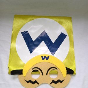 Super Wario Kid Mask and Cape Costume Set